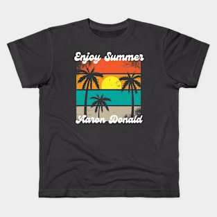 ENJOY SUMMER DONALD, RETRO SUNSET RETIREMENT Kids T-Shirt